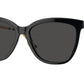 Burberry CLARE BE4308 Square Sunglasses  385387-Black 56-140-16 - Color Map Black