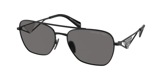 Prada PRA50S Pillow Sunglasses  1AB5Z1-Metal Black 59-140-17 - Color Map Black