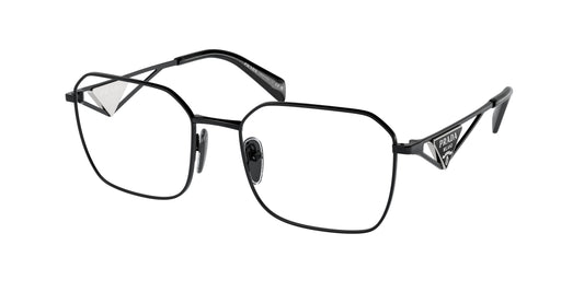Prada PRA51V Irregular Eyeglasses  1AB1O1-Black 55-140-19 - Color Map Black