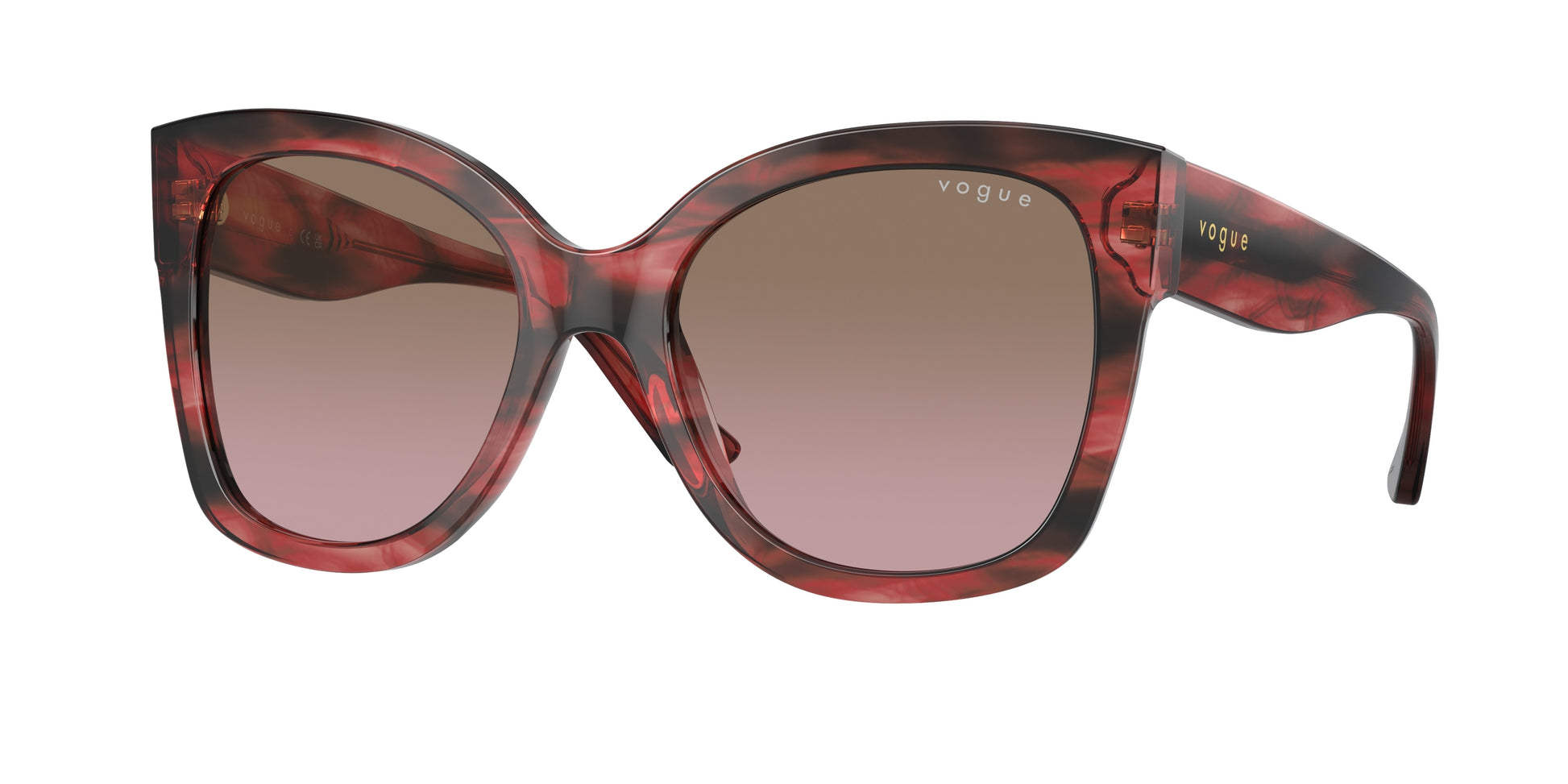 Vogue VO5338S Pillow Sunglasses  308914-Red Havana 54-140-19 - Color Map Tortoise