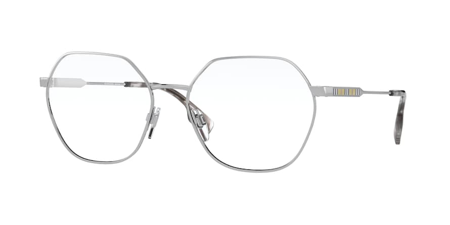 Burberry ERIN BE1350 Irregular Eyeglasses  1005-SILVER 56-17-140 - Color Map silver