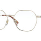 Burberry ERIN BE1350 Irregular Eyeglasses  1314-LIGHT GOLD 56-17-140 - Color Map gold