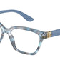 DOLCE & GABBANA DG3343 Pillow Eyeglasses  3320-HAVANA TRANSPARENT BLUE 55-16-140 - Color Map blue