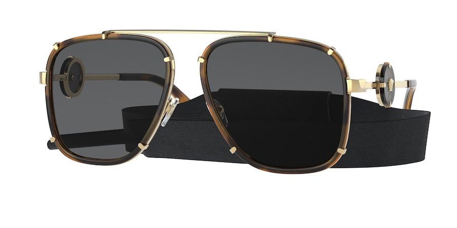 Versace VE2233 Irregular Sunglasses  147087-HAVANA 60-16-145 - Color Map havana