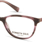 Kenneth Cole New York,Kenneth Cole Reaction KC0308 Rectangular Eyeglasses 083-083 - Violet