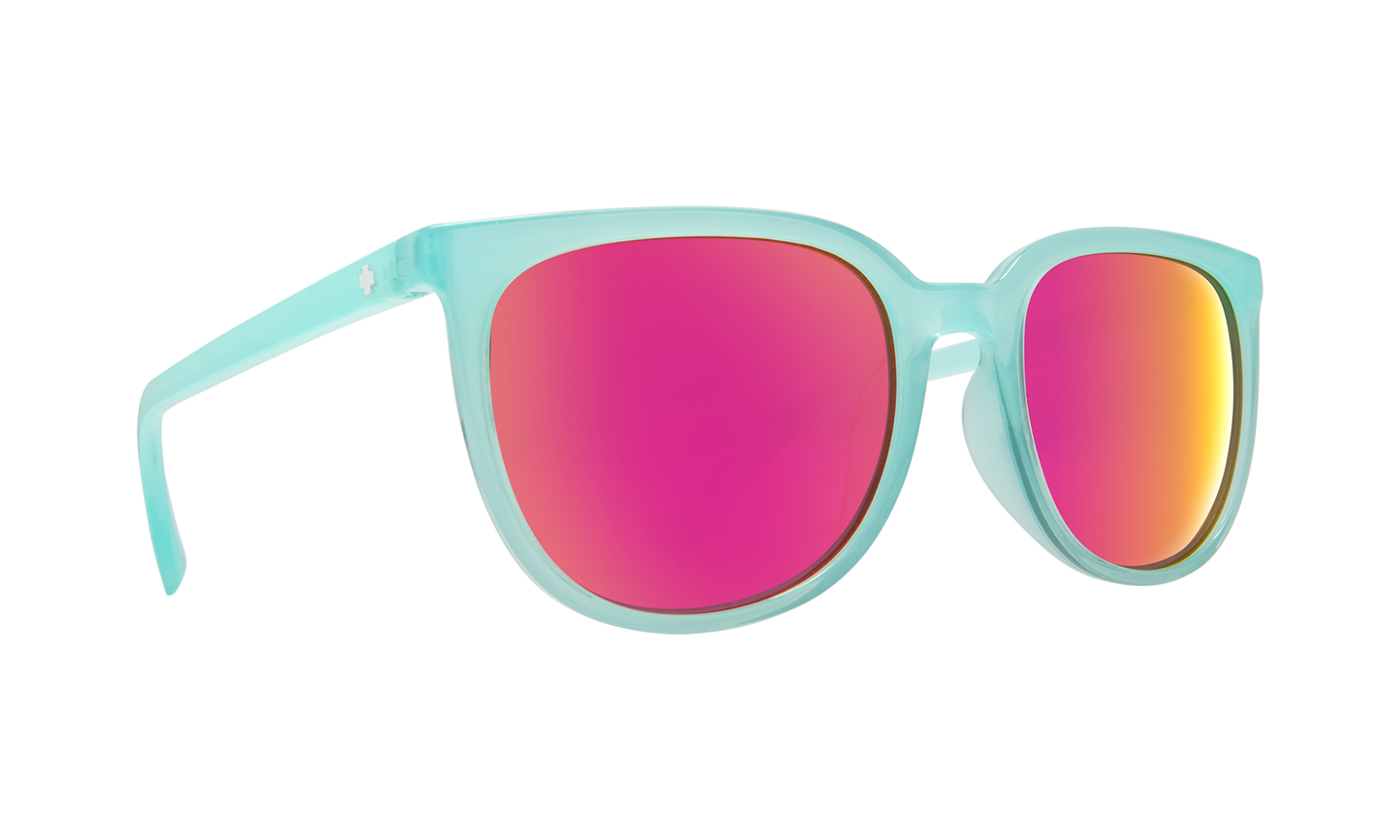 SPY Fizz Sunglasses  Gray w/ Pink Spectra Translucent Seafoam  53-21-145